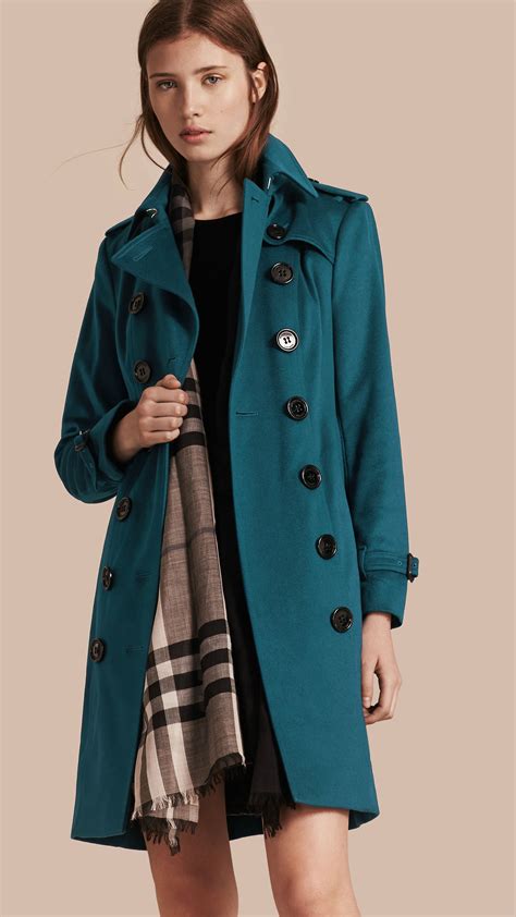 burberry hawthorpe silk trench blue|burberry cashmere jacket.